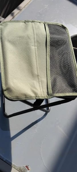 Customer photo review of Foldable Camping Stool – Lightweight, Portable & Durable with Carry Bag for Travel