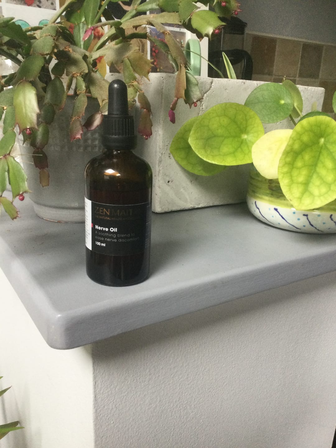 Customer photo review of Nerve Oil – Warming Herbal Massage Blend for Comfort & Mobility, 100ml