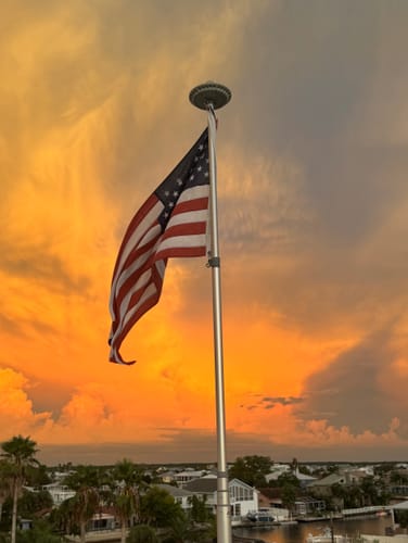 Customer photo review of Ultra Heavy Duty American Flag - 2-ply Polyester - Made In USA
