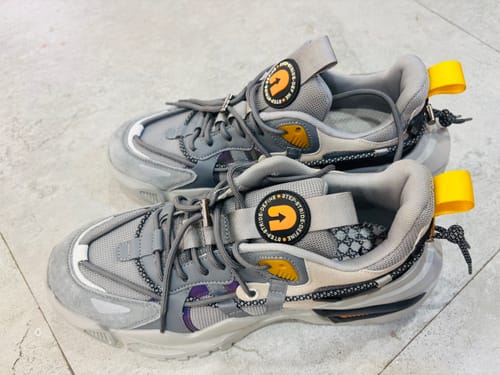 Customer photo review of Rocket Boost Grey High Heel Funky Designer Low Top Sneakers