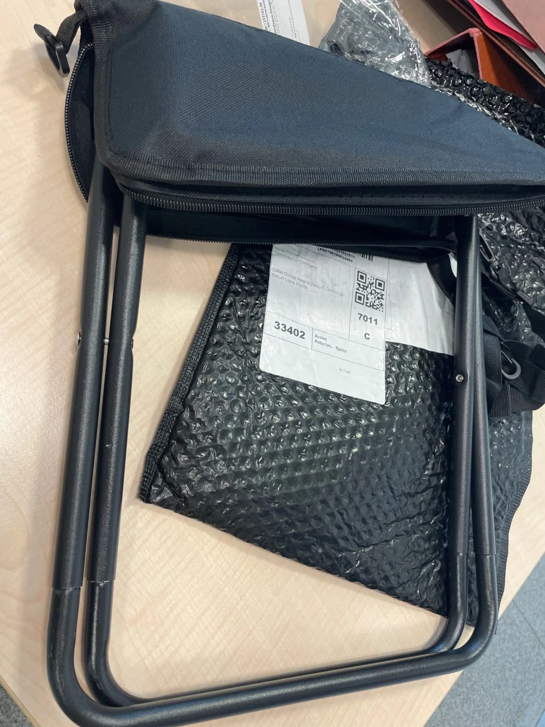 Customer photo review of Foldable Camping Stool – Lightweight, Portable & Durable with Carry Bag for Travel