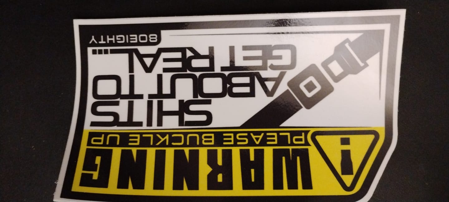 Customer photo review of 80Eighty® Please Buckle Up Sticker