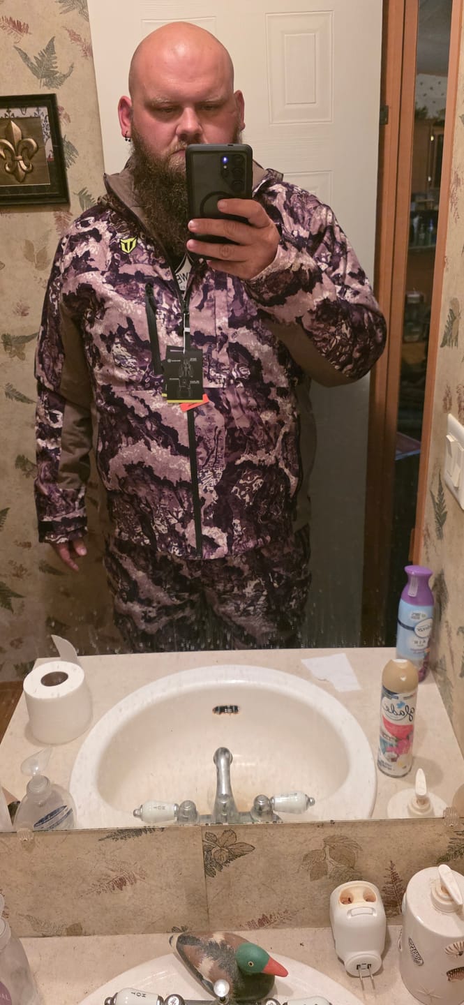 Customer photo review of Altus Whitetail Ultra Silent Hunting Suit Men's Water Resistant Hunting Clothes