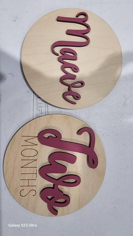 Customer photo review of Baby Name Announcement Sign with Stats