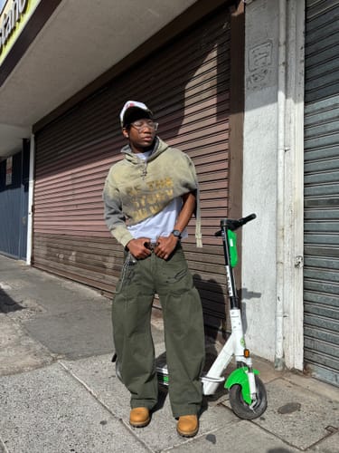 Customer photo review of Retro Embroidery Wide Blade Pants-S1120