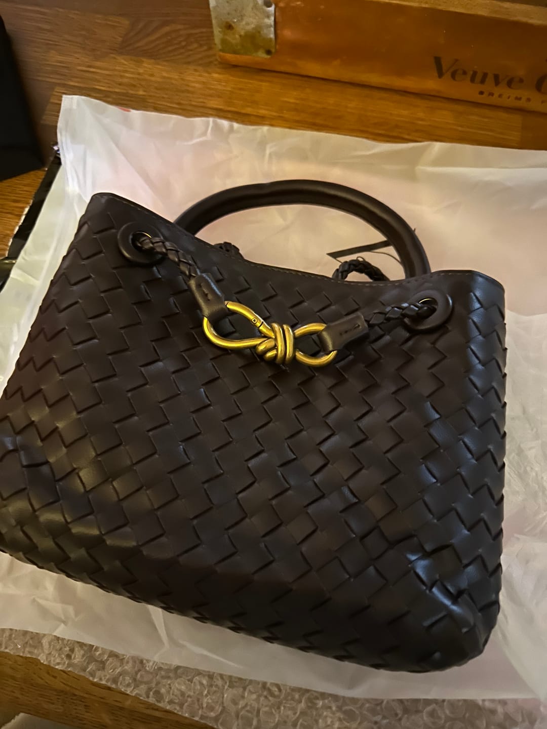 Customer photo review of Lucia Woven Bag