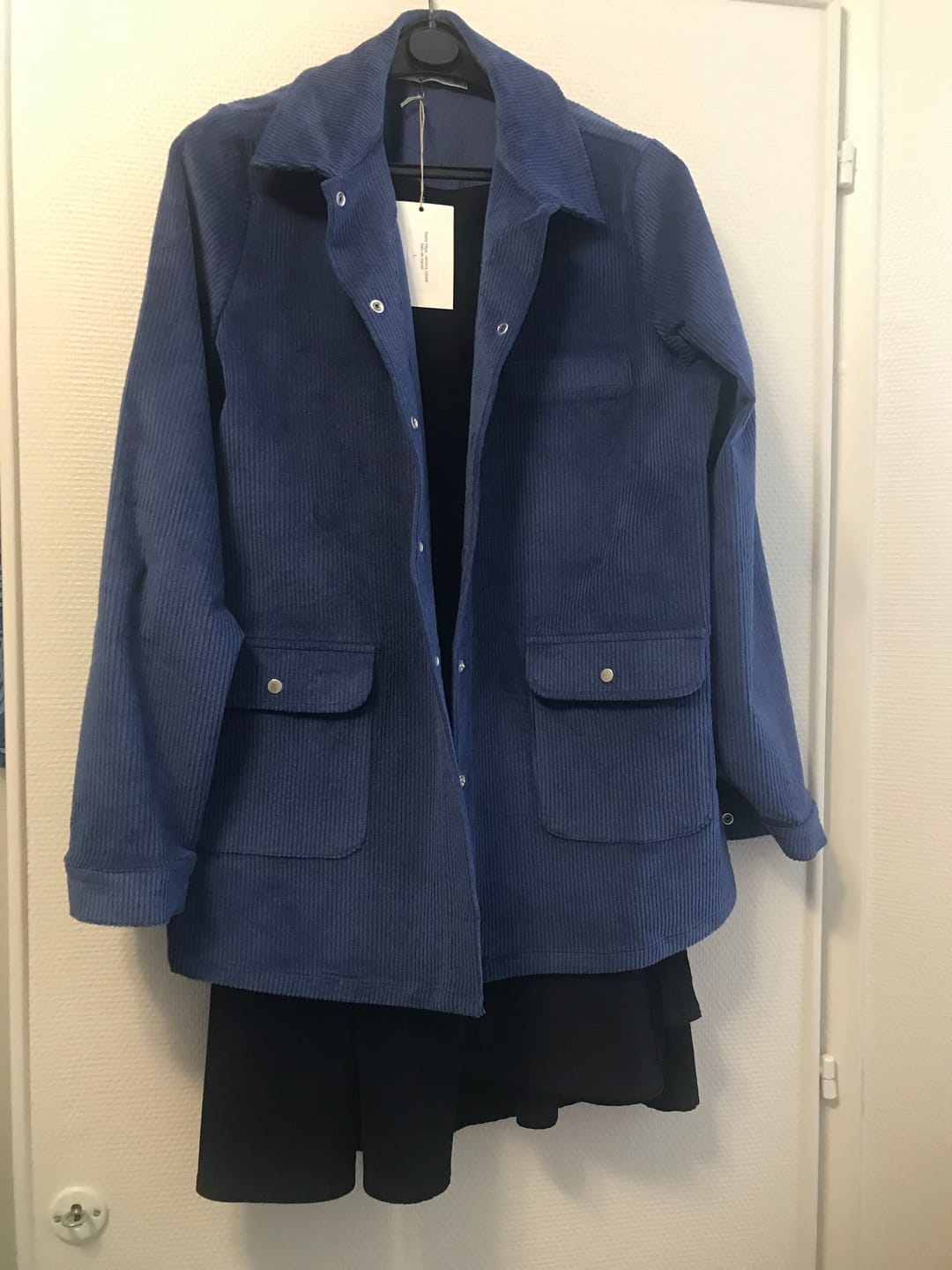 Customer photo review of Veste Véga - velours côtelé bleu de travail