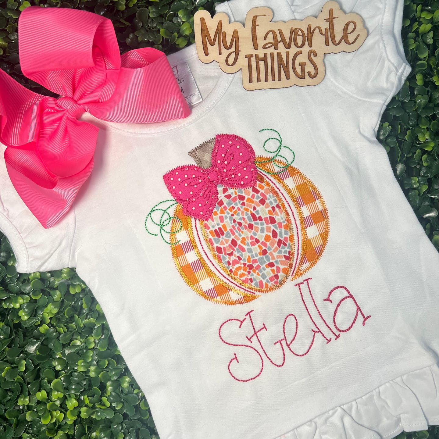 Customer photo review of Girl's Short Sleeve RUFFLE BOTTOM Shirts