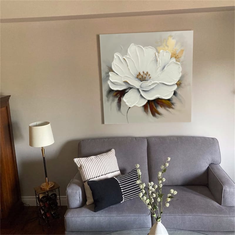 Customer photo review of Flower Textured Painting Canvas #FP047