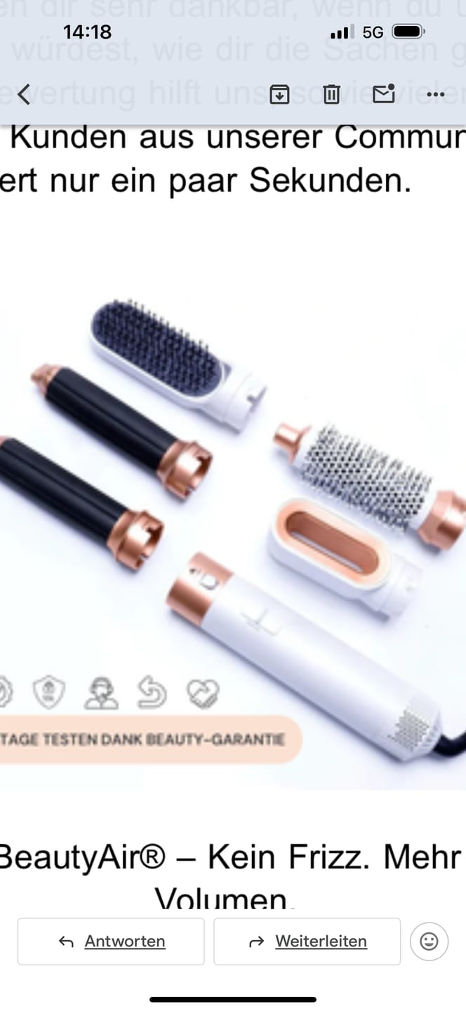 Customer photo review of BeautyAir® – Kein Frizz. Mehr Volumen.