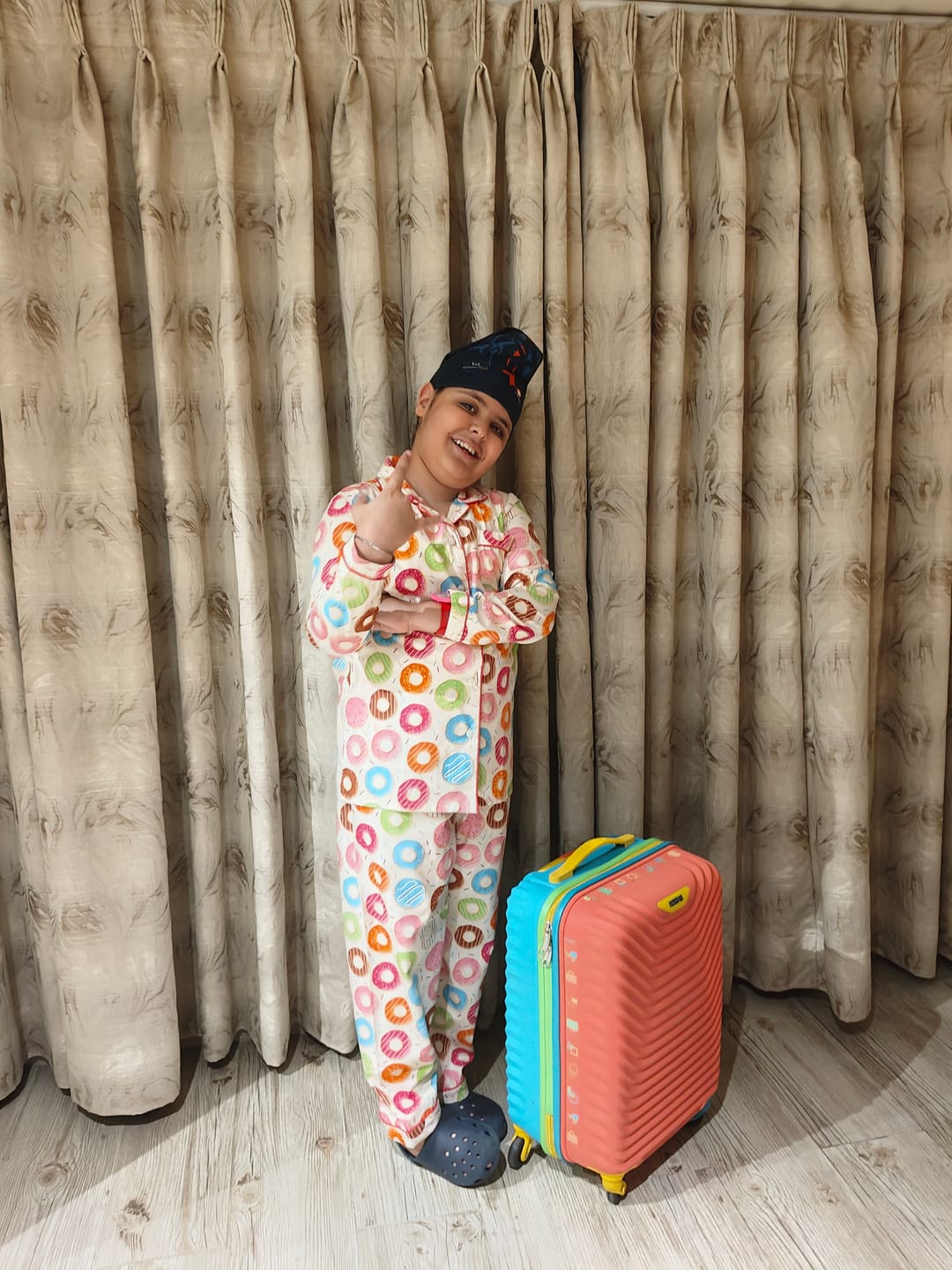 Customer photo review of Sparkling Donuts Night Suit