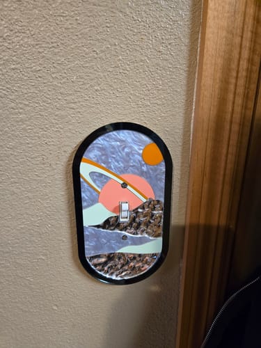 Customer photo review of Cosmic Dune Light Switch Cover
