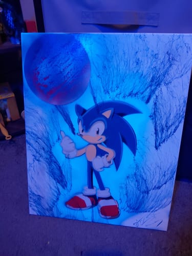 Customer photo review of Sonic Multi Layer Stencil - Download or Pre-cut