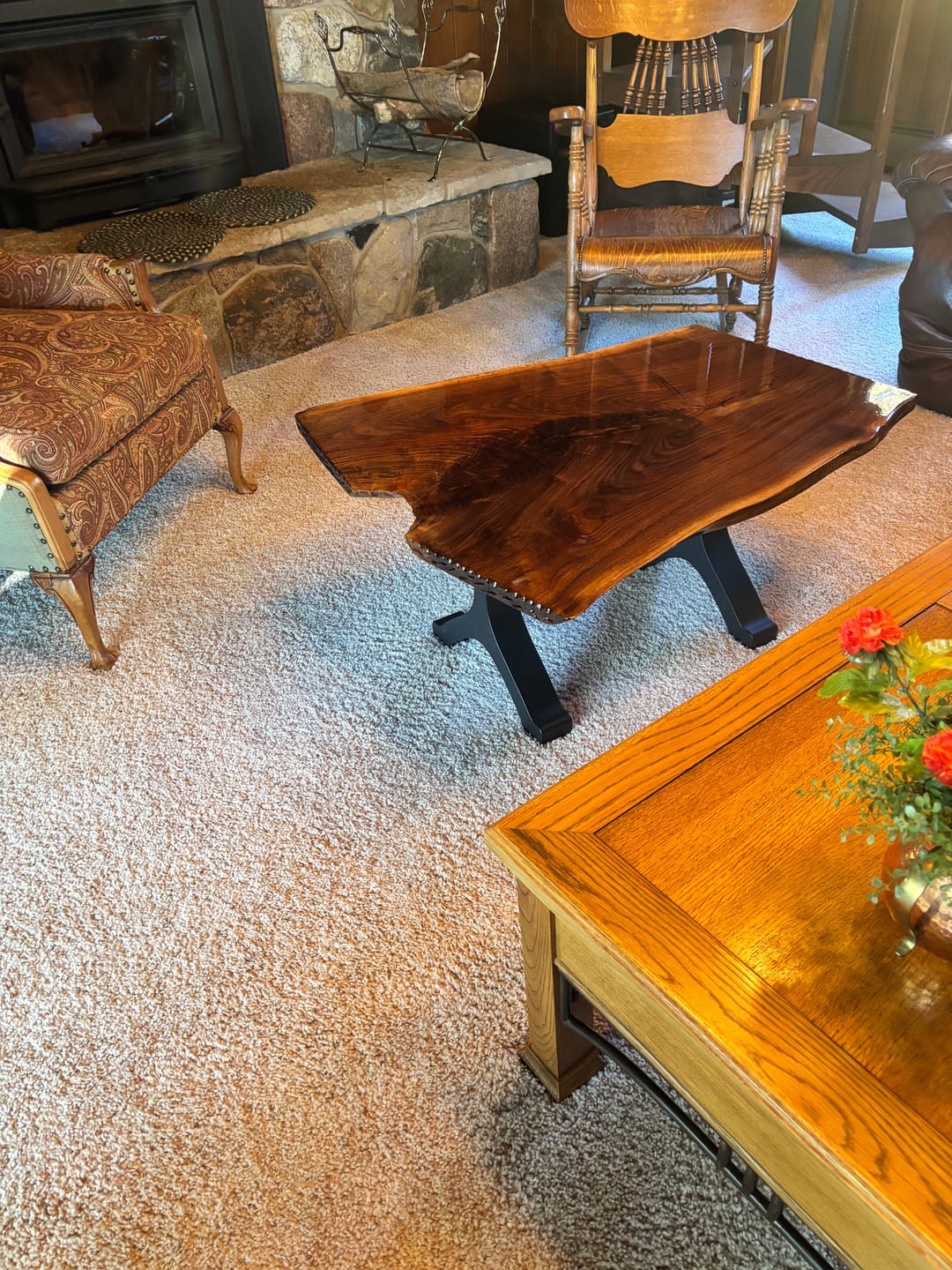 Customer photo review of Bench Legs 101 Wishbone 16.4" H Mid-Century Modern Style