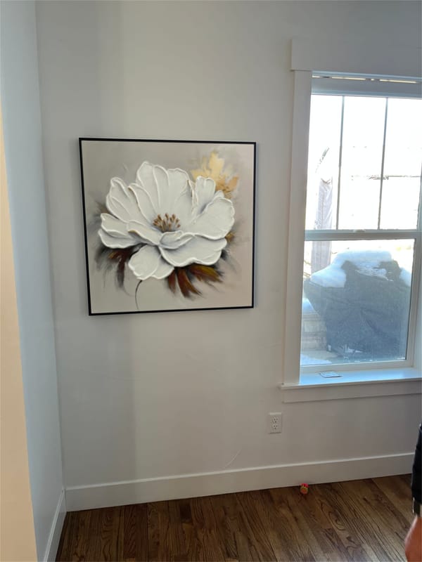 Customer photo review of Flower Textured Painting Canvas #FP047