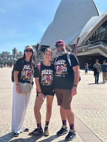 Customer photo review of 2025 Brisbane Broncos Grand Final Tee (TID) - KIDS