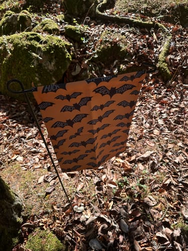 Customer photo review of Subtle F*ck Trump Spooky Bats Garden Flag