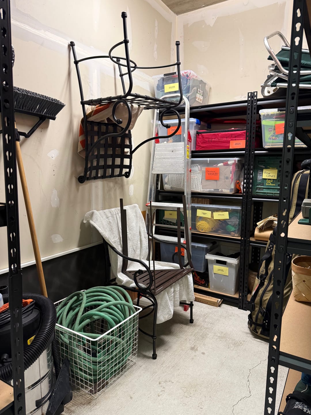 Customer photo review of Reibii 72"H x 48"W Garage Storage Shelves, 2650 lbs Heavy Duty Steel Shelving Rack, Adjustable Metal Shelves for Basement, Pantry & Utility Room