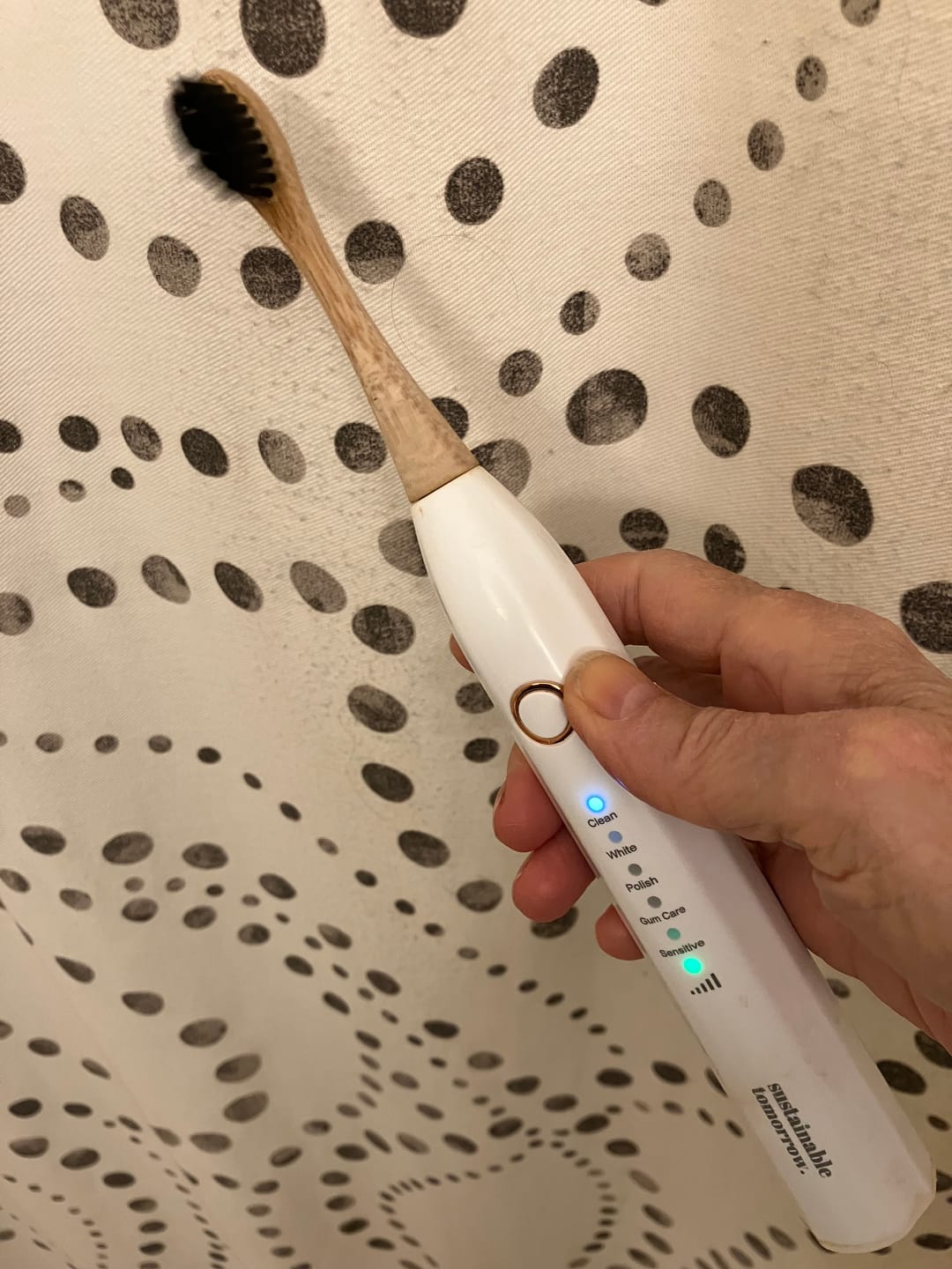 Customer photo review of Zen Bamboo Electric Toothbrush