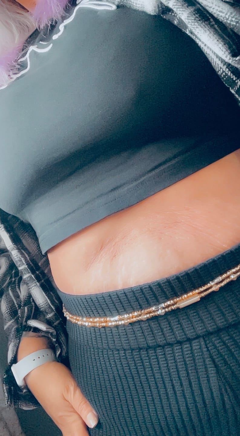 Customer photo review of Rose Bling African Lux Waist Beads 🎀 (Set of 2 Strings)