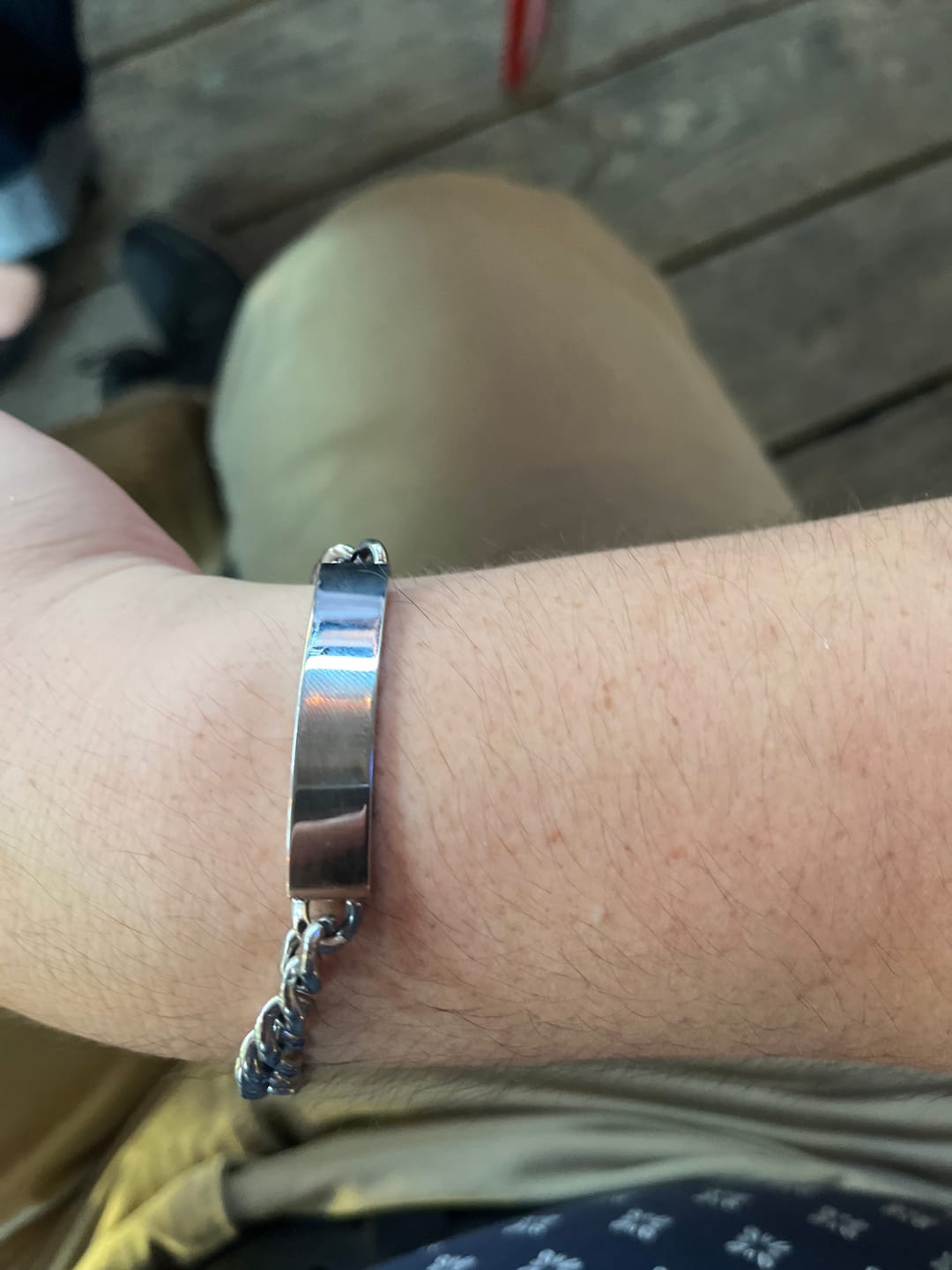 Customer photo review of 8mm Cuban Link ID Bracelet