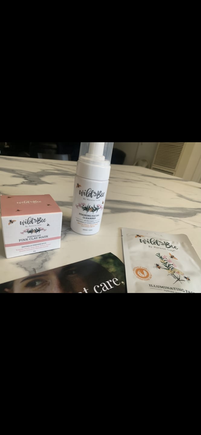 Customer photo review of Wild Bee Foaming Facial Cleanser
