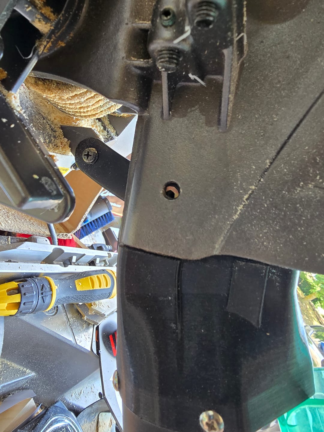 Customer photo review of Metabo/Hitachi 12" Miter Saw Dust Collection Chute
