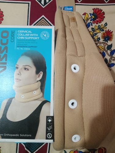 Customer photo review of Cervical Collar without Chin Support | Provides Support to Neck & Relieves Pain (Beige)