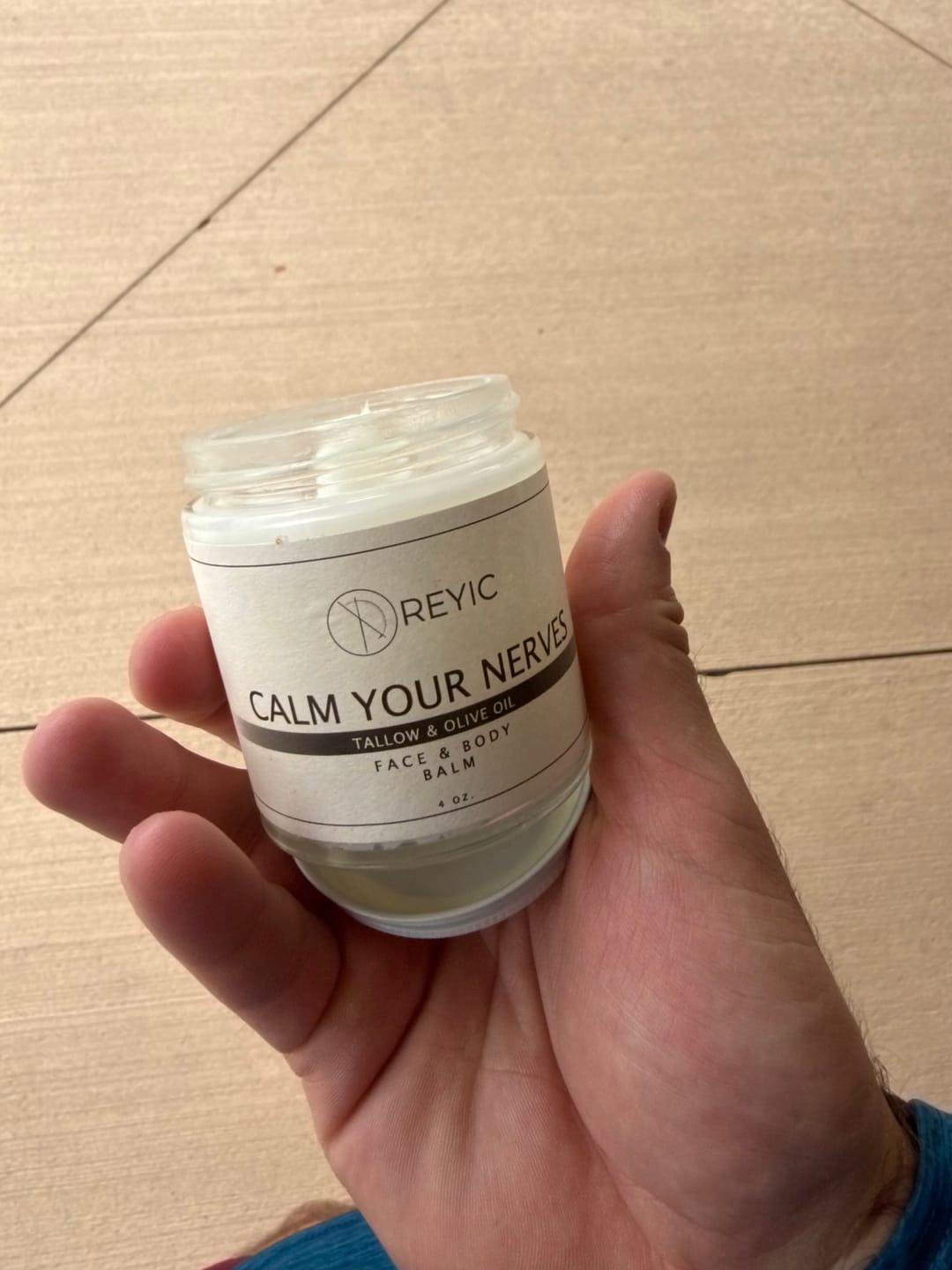 Customer photo review of Calm Your Nerves Tallow Balm