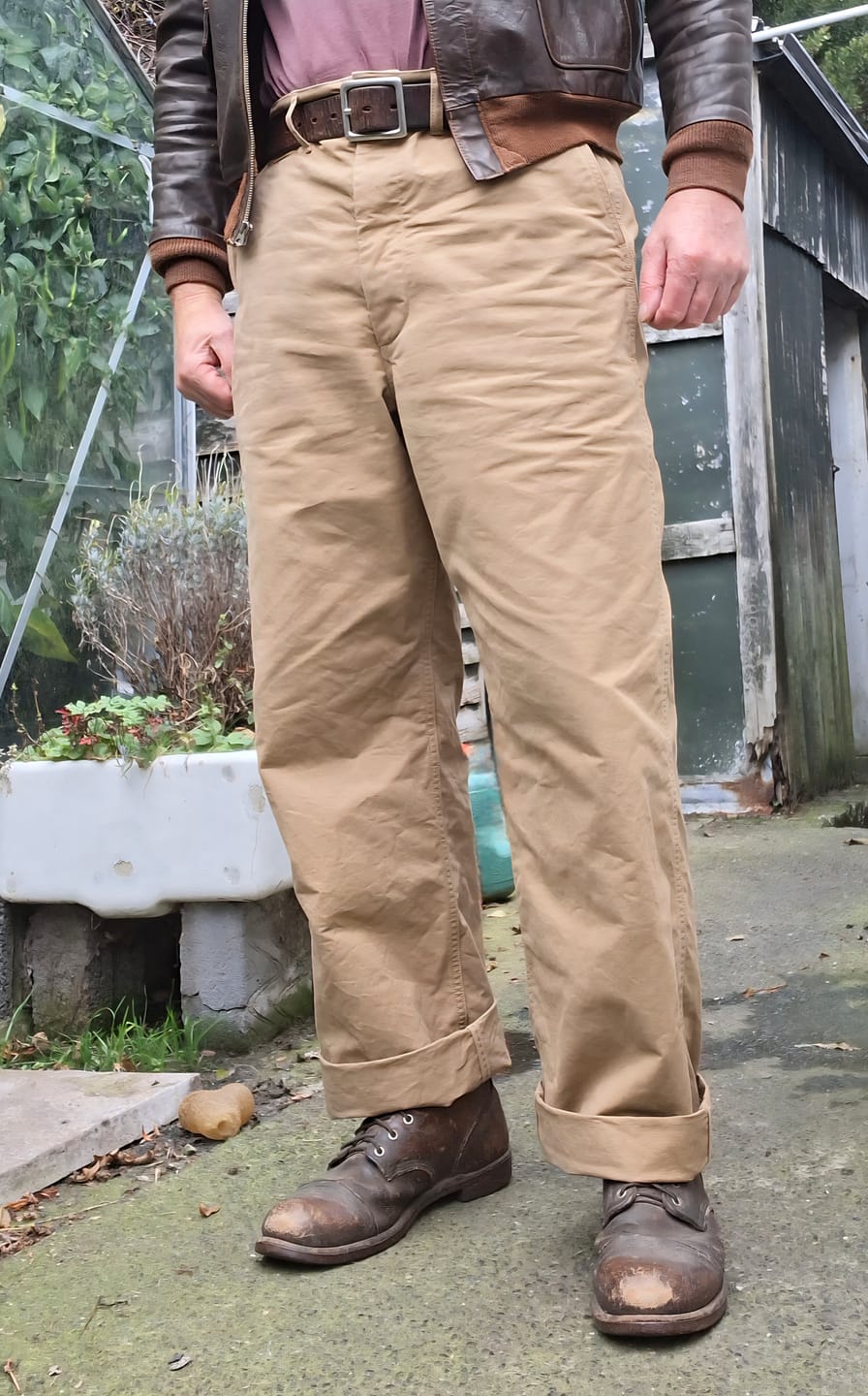 Customer photo review of 1944 USMC Officer Trousers - Khaki