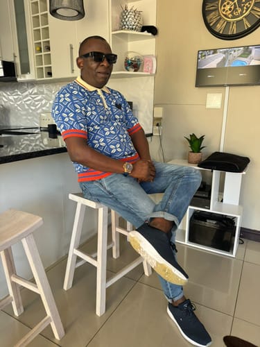 Customer photo review of MARCI FRANC TRIBAL JACQUARD POLO SHIRT