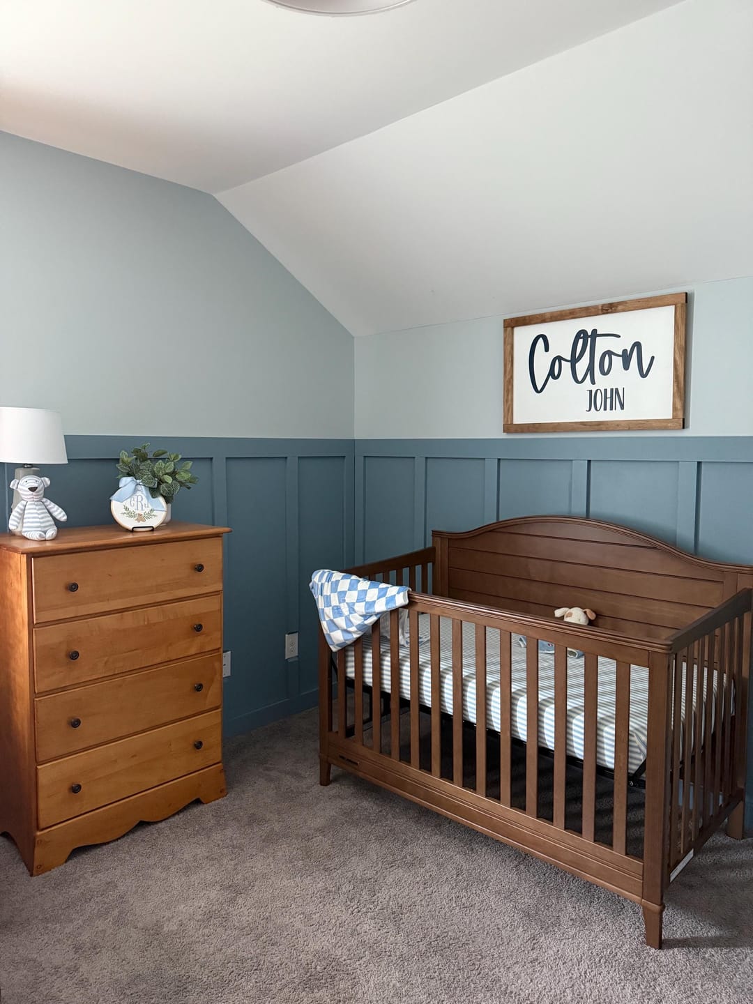 Customer photo review of Custom Wooden Name Sign Rectangle