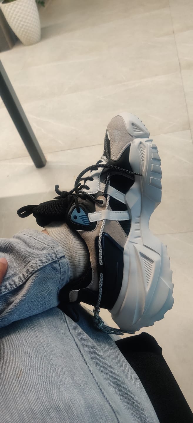Customer photo review of Rocket Boost Nimbus High Heel Funky Designer Low Top Sneakers