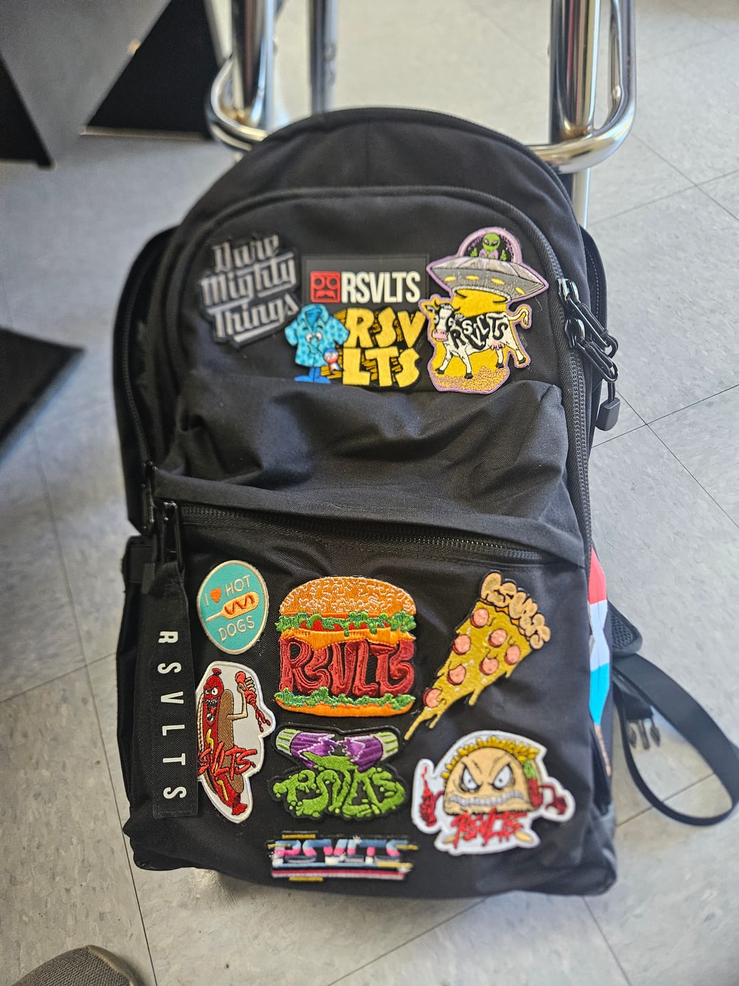 Customer photo review of RSVLTS Black Backpack V1