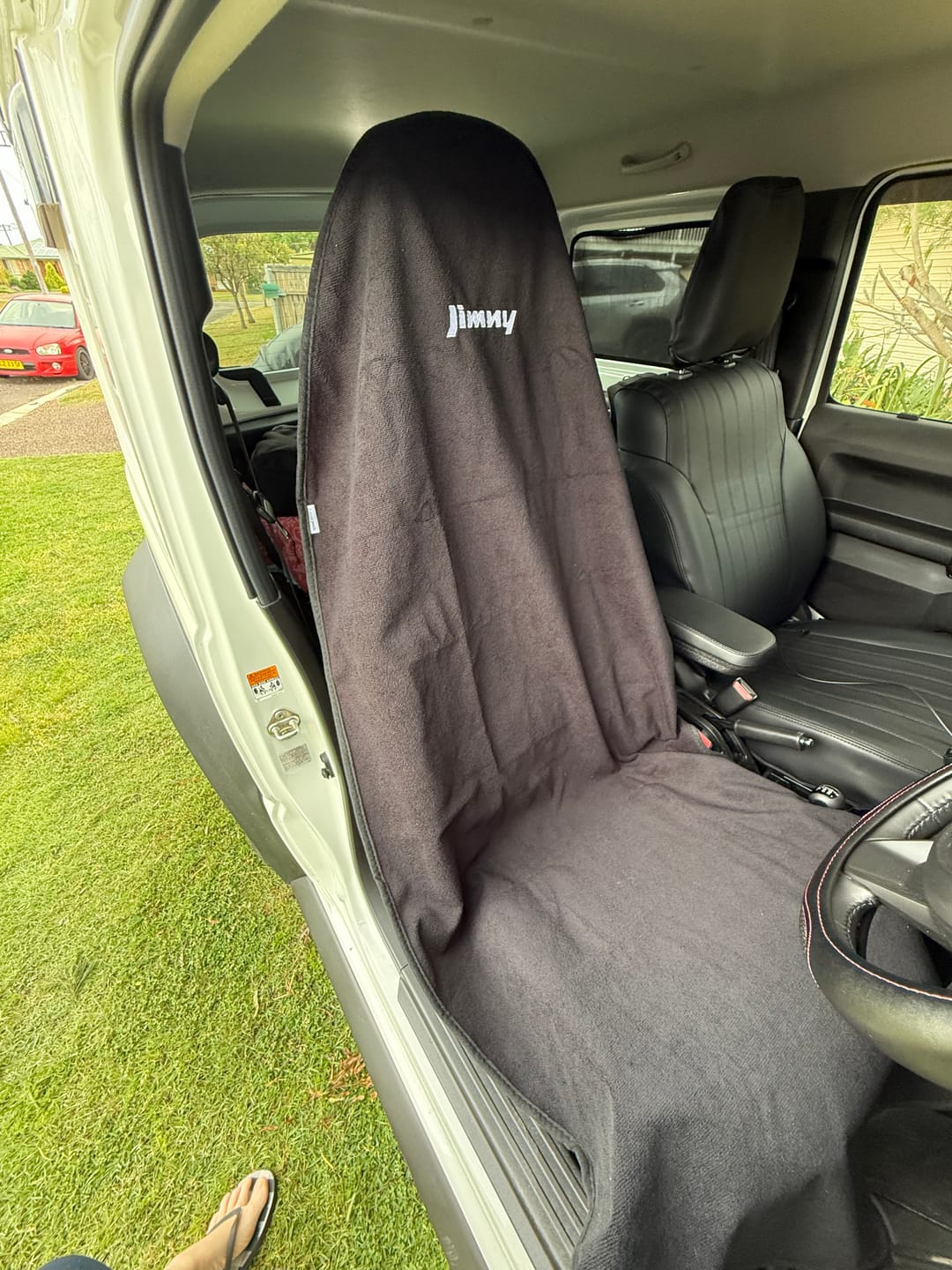 Customer photo review of Personalised Waterproof Car Seat Towel | Towel Society