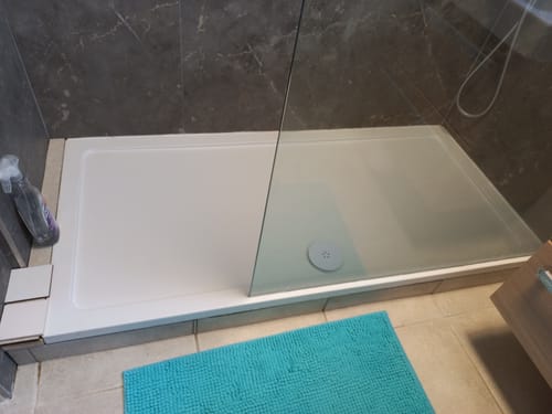 Customer photo review of Anti Slip 1600 x 760 Rectangle Stone Shower Tray