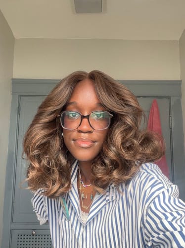 Customer photo review of Chade Magic Lace Curtain Bang Lace Part Wig - MLCB04