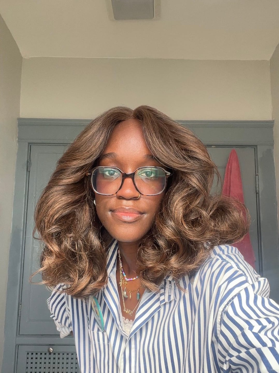 Customer photo review of Chade Magic Lace Curtain Bang Lace Part Wig - MLCB04