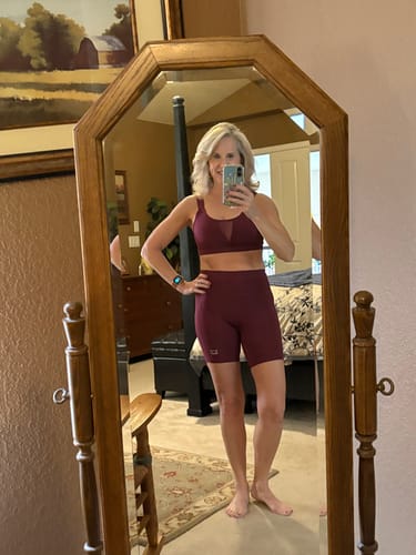 Customer photo review of Vivid "V" Mesh Sports Bra