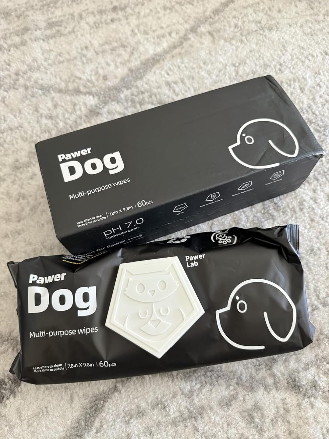 Customer photo review of Pollen Wicking Pawer Dog Wipes