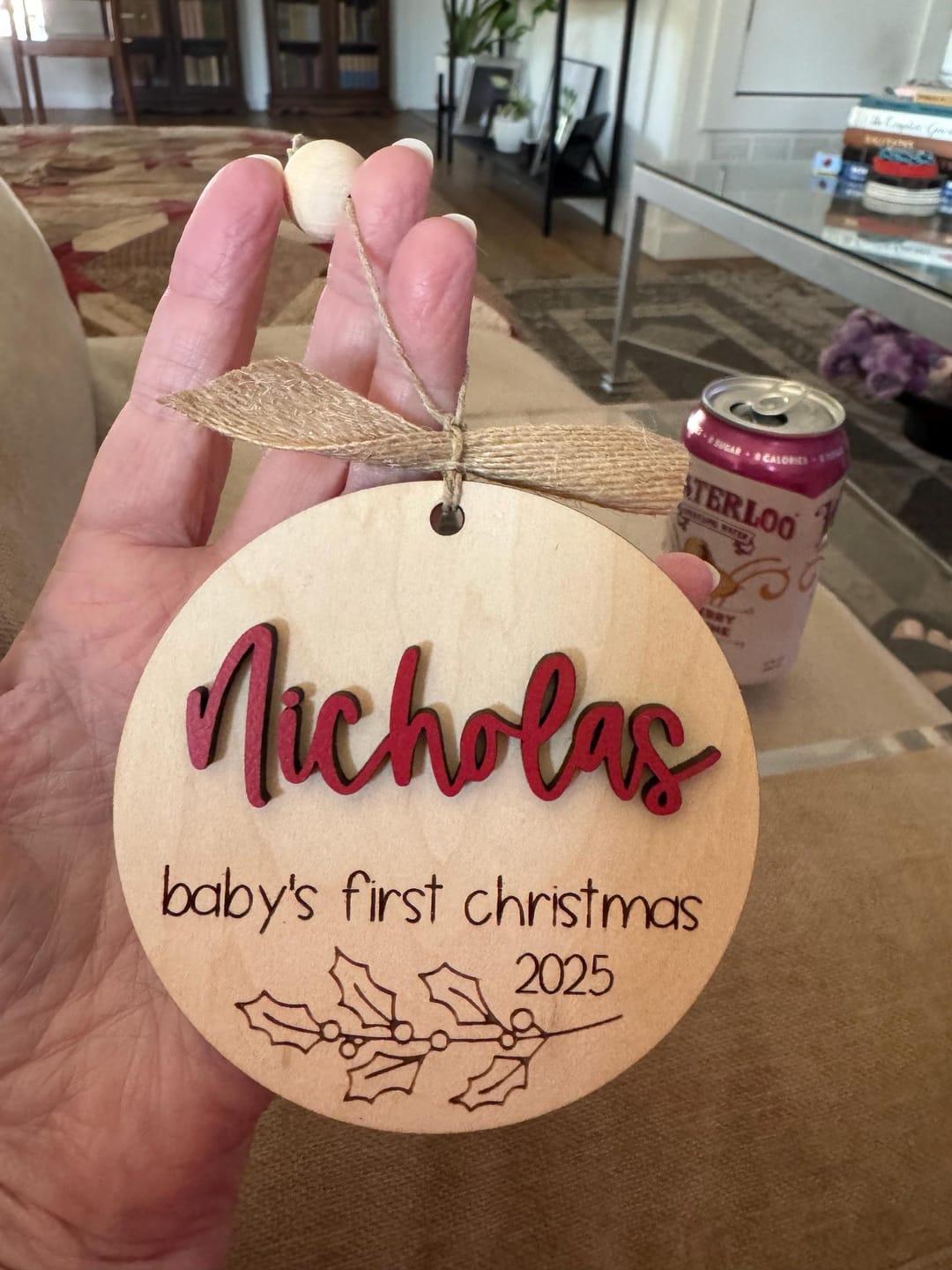 Customer photo review of Baby's First Christmas Ornament 2025
