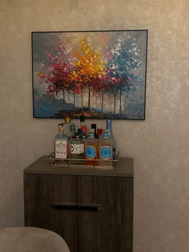 Customer photo review of Colorful  Tree Textured Painting Canvas #TP010