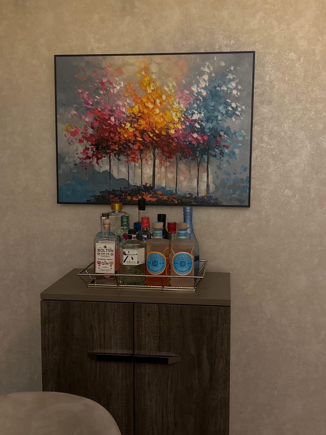 Customer photo review of Colorful  Tree Textured Painting Canvas #TP010
