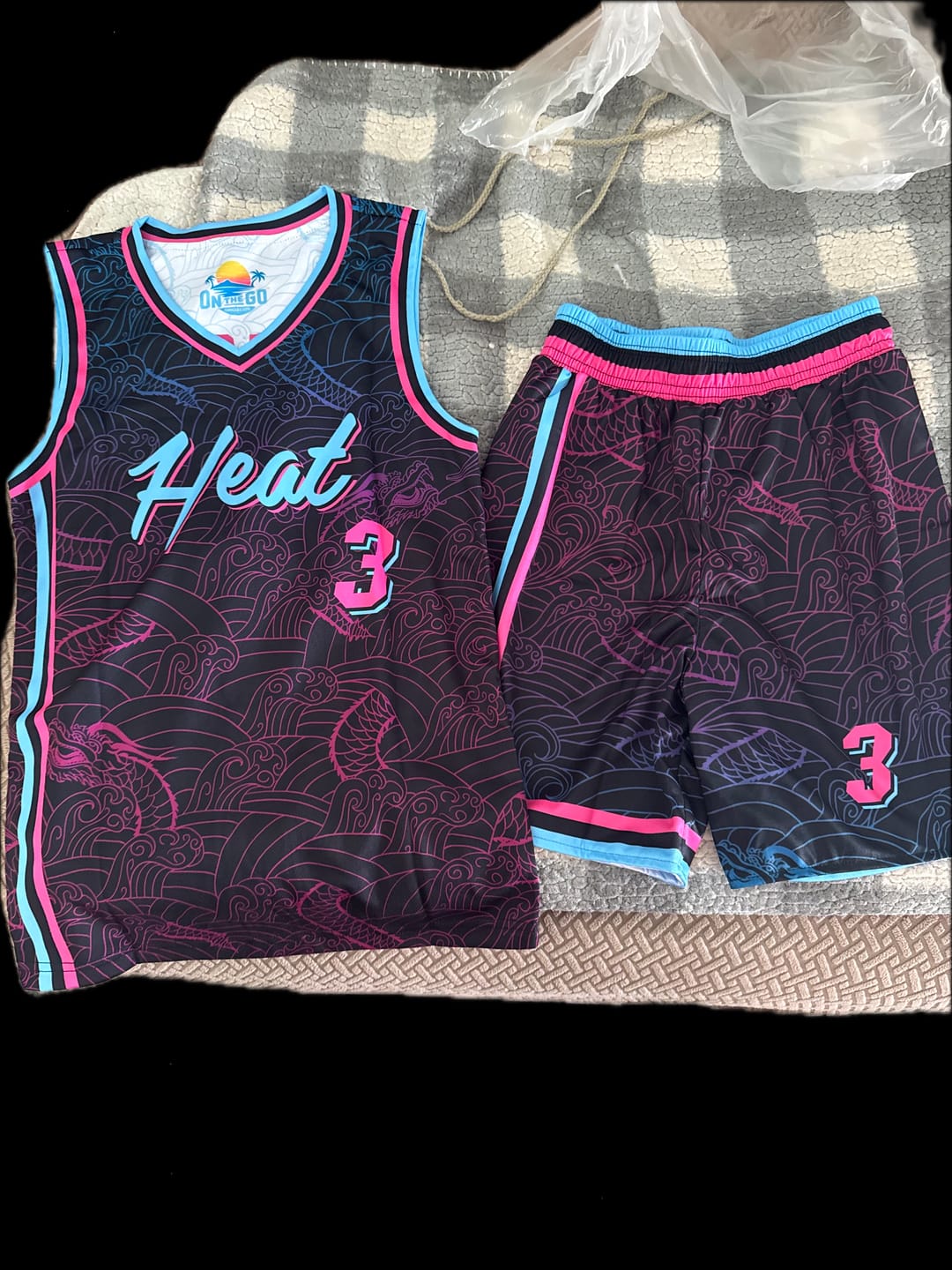 Customer photo review of Custom Reversible Basketball Suit for Adults and Kids Personalized Jersey Black-White