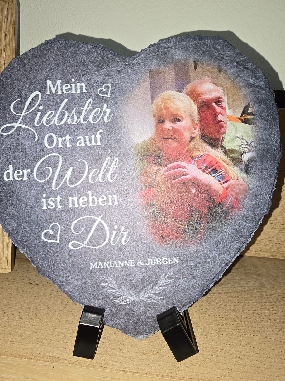 Customer photo review of Neben dir - Paar-Schieferherz