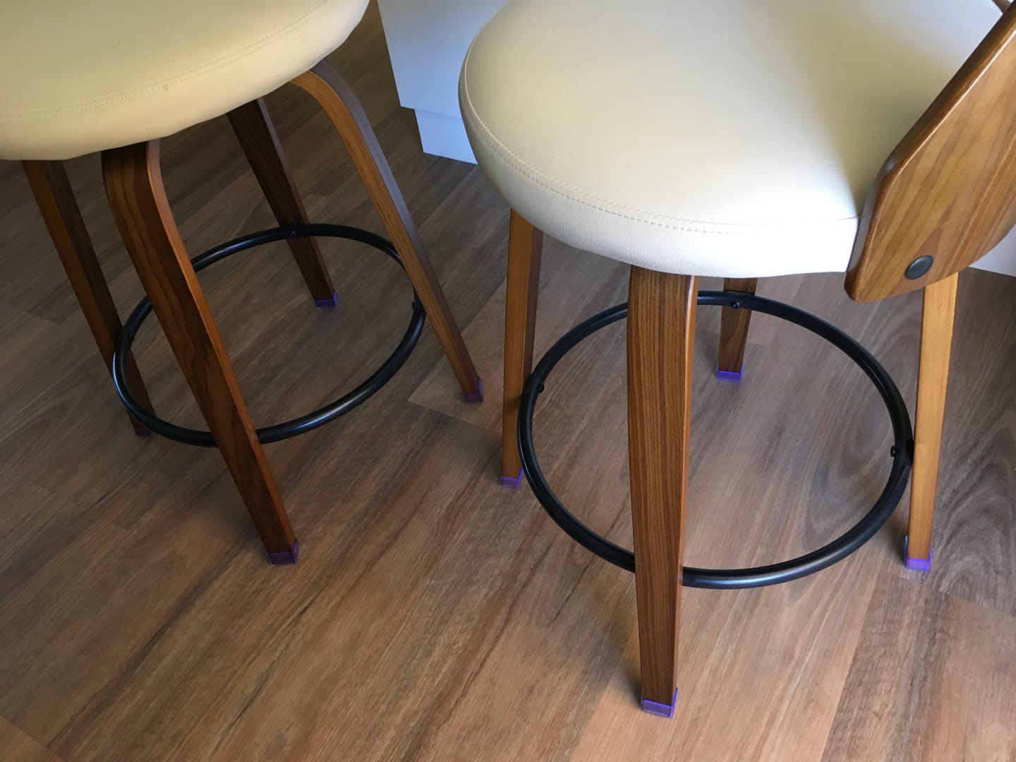 Customer photo review of Rectangular Felt Silicone Chair Leg Protectors | Extra-Durable Chair Floor Protectors