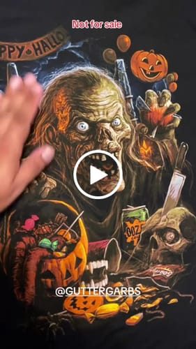 Customer video review of Crypt Keeper: Happy Halloween T-Shirt