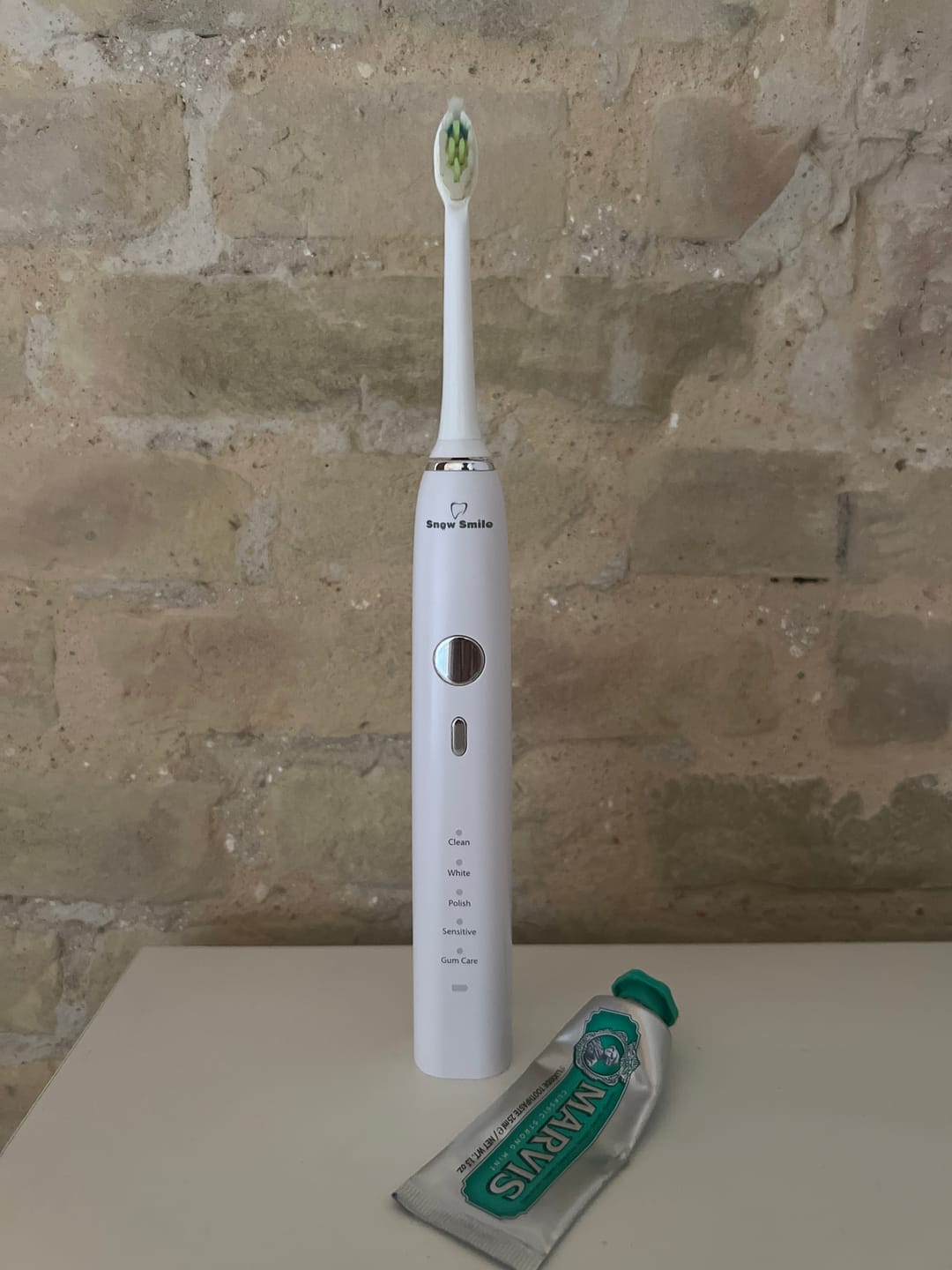 Customer photo review of Snow Smile® Sonic elektrisk tandbørste og vandflosser – kombineret sæt