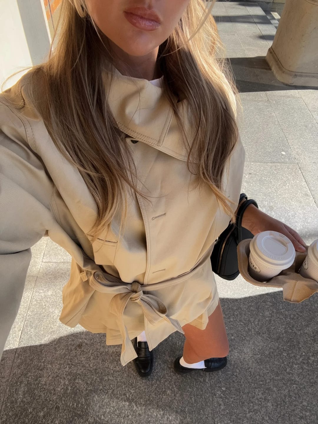 Customer photo review of Piper Short Trench Coat