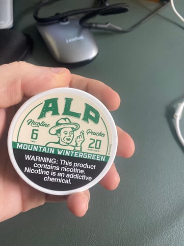 Customer photo review of Mountain Wintergreen Nicotine Pouches